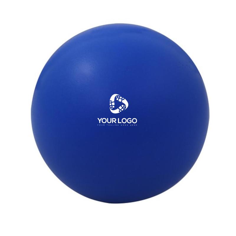 Round Shaped Stress Ball - Blue with Logo